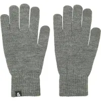Jack & Jones Vingerhandschoenen 'Barry' donkergrijs / zwart / wit