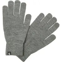 Jack & Jones Vingerhandschoenen 'Barry' donkergrijs / zwart / wit