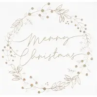 Ginger Ray - Kerst Traditioneel - Servetten Merry Christmas (16 stuks)