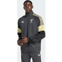 Adidas Liverpool Lifestyler Trainingsjack Donkergrijs Goud Zwart