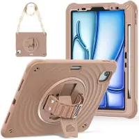 Rixus RXTC08 Anti Shock Case For Apple iPad Pro 13 inch (2024) Latte