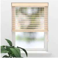 Soluna Bamboe Houten Jaloezie - Easy Nerf - 50 mm - Licht Eiken - 230 x 240 cm - Maten van 50 t/m 250 cm breed