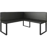 Vicco Ravon Eetkamerhoekbank – 150 x 150 cm Zwart