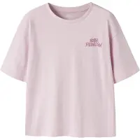 Name it KIDS T-shirt met backprint lichtroze Meisjes Katoen Ronde hals - maat 158/164