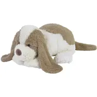 Happy horse Hond David Knuffel 70 cm - Wit/Bruin - Baby knuffel