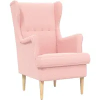 vidaXL Fauteuil Roze Bouclé
