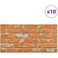 vidaXL Wandpanelen 10 pcs Baksteen 100 x 50 cm EPS-schuim