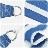 vidaXL Zonneschaduwzeil 2,5 x 3,5 m HDPE Rechthoekig Blauw en Wit