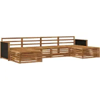 vidaXL Buiten bank set 6 st Massief Acacia Hout