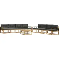 vidaXL Buiten bank set 9 st Wit en antracietkleurig Polyester