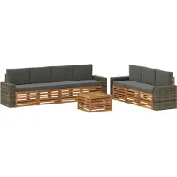 vidaXL Sofa-Sets 8 st Massief Acacia Hout