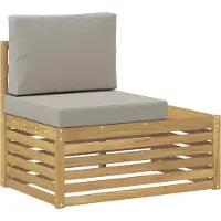 vidaXL Buiten bank set 4 Stuk Wit en Lichtgrijs Massief Acacia Hout