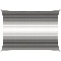 vidaXL Zonneschaduwzeil Lichtgrijs en wit 5 x 8 m HDPE