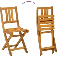 vidaXL Bistrostoelen voor buiten Naturel Massief Acacia Hout