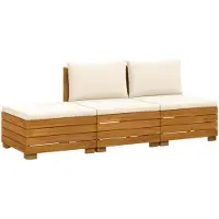 vidaXL 3 st Buiten bank set Massief Acacia Hout Bruin