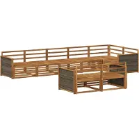 vidaXL Buiten bank set 8 st Naturel