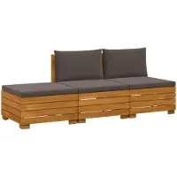 vidaXL 3 st Buiten bank set Massief Acacia Hout Bruin