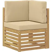 vidaXL Buiten bank set 6 st Wit En Beige Polyester