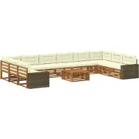 vidaXL Sofa-Sets 11 st Massief Acacia Hout