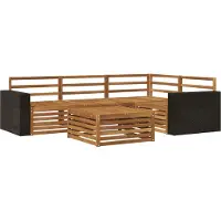 vidaXL Buiten bank set 5 st Naturel Massief Acacia Hout