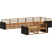 vidaXL Buiten bank set 8 st Naturel