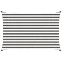 vidaXL Zonneschaduwzeil Lichtgrijs en wit 3 x 4,5 m HDPE