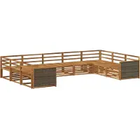 vidaXL Buiten bank set 9 st Naturel Massief Acacia Hout