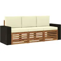 vidaXL Sofa-Sets 3 st Massief Acacia Hout