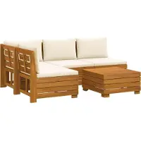 vidaXL 5 st Buiten bank set Massief Acacia Hout Bruin