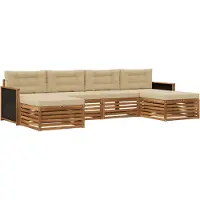 vidaXL Buiten bank set 6 st Massief Acacia Hout
