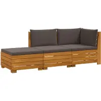 vidaXL 3 st Buiten bank set Massief Acacia Hout Bruin