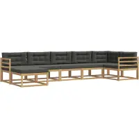 vidaXL Buiten bank set 7 st Wit en antracietkleurig