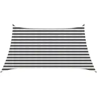 vidaXL Zonneschaduwzeil 3 / 4 x 2 m HDPE Rechthoekig Antraciet en Wit