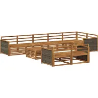 vidaXL Buiten bank set 9 st