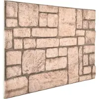 vidaXL Wandpanelen 10 st 100 x 50 cm Beige EPS-schuim