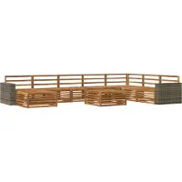 vidaXL Buiten bank set 9 st Naturel Massief Acacia Hout
