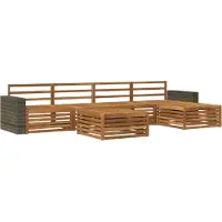 vidaXL Buiten bank set 6 st Naturel Massief Acacia Hout