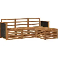 vidaXL Buiten bank set 4 st Naturel