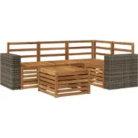 vidaXL Buiten bank set 5 st Naturel Polyester