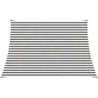 vidaXL Zonneschaduwzeil Lichtgrijs en wit 3 / 4 x 3 m HDPE