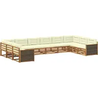 vidaXL Sofa-Sets 10 st Massief Acacia Hout