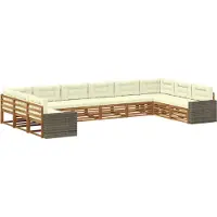 vidaXL Sofa-Sets 10 st Massief Acacia Hout