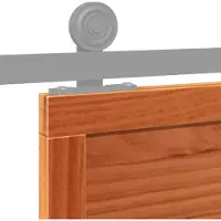 vidaXL Schuurdeur, donkerbruin, 80 x 208 cm, massief grenenhout