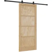 vidaXL Schuifdeur ORKDAL Naturel 86 x 198,5 cm Massief grenenhout