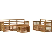 vidaXL Buiten bank set 6 st Naturel Massief Acacia Hout