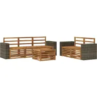 vidaXL Buiten bank set 6 st Naturel Massief Acacia Hout