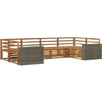 vidaXL Buiten bank set 6 st Naturel Massief Acacia Hout