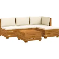 vidaXL 5 st Buiten bank set Massief Acacia Hout Bruin