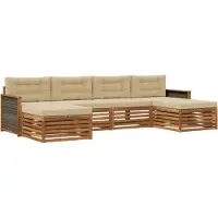 vidaXL Buiten bank set 6 st Massief Acacia Hout