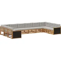vidaXL Sofa-Sets 10 st Massief Acacia Hout